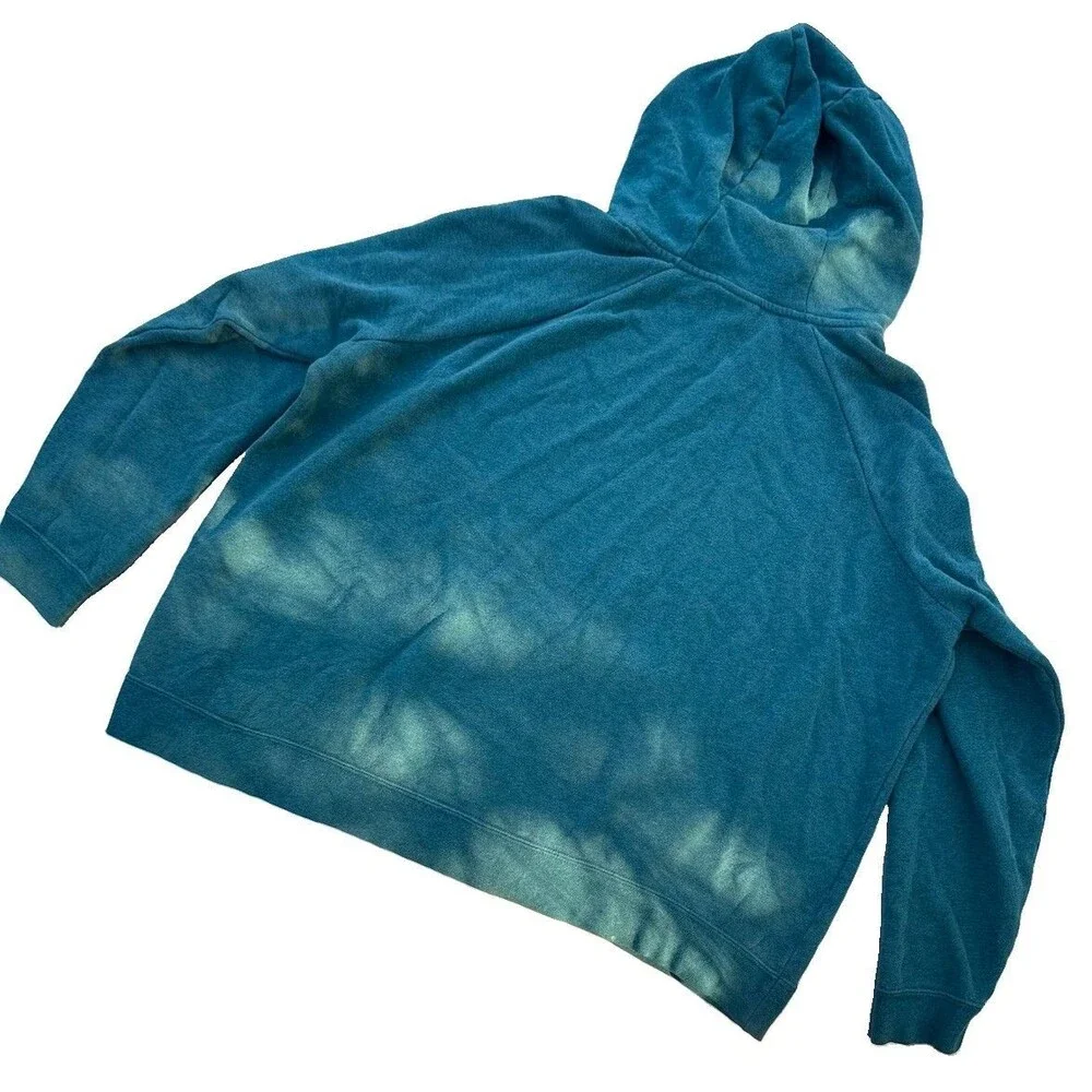 Nike XXL Teal Pullover Hoodie Embroidered Swoosh Funnel Neck Unisex